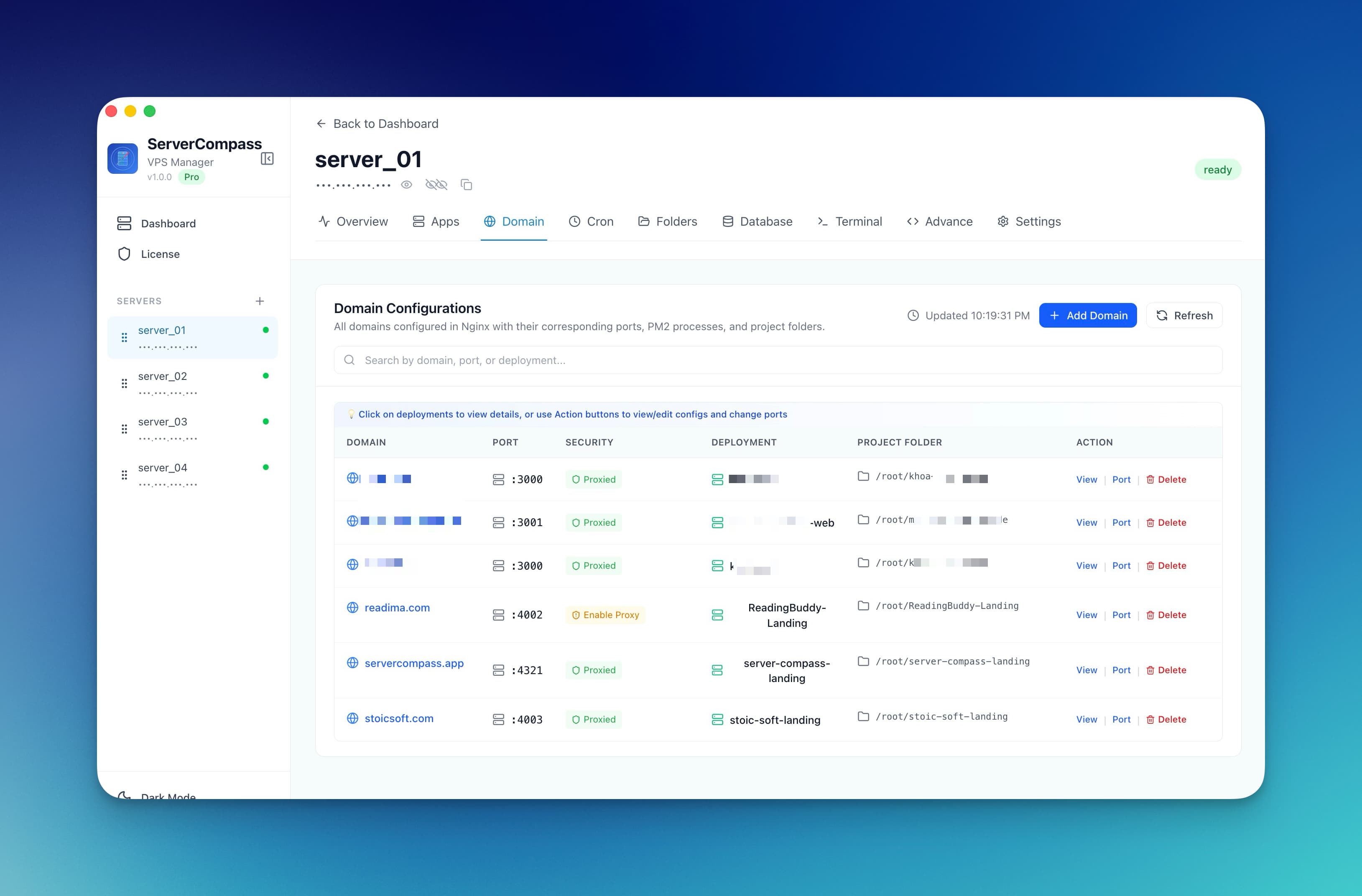 Domain & SSL Management