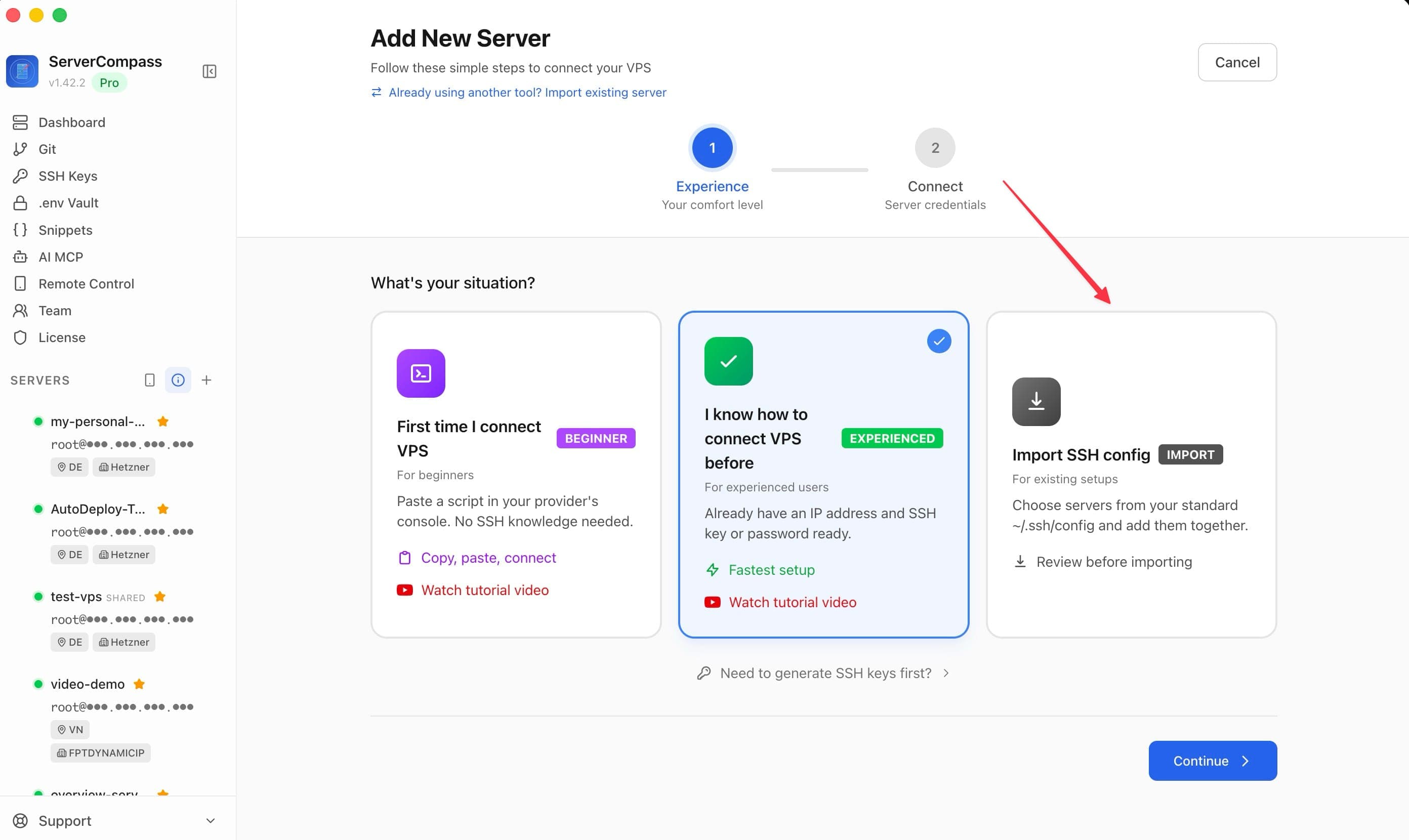 Adding Your First Server - Screenshot 3