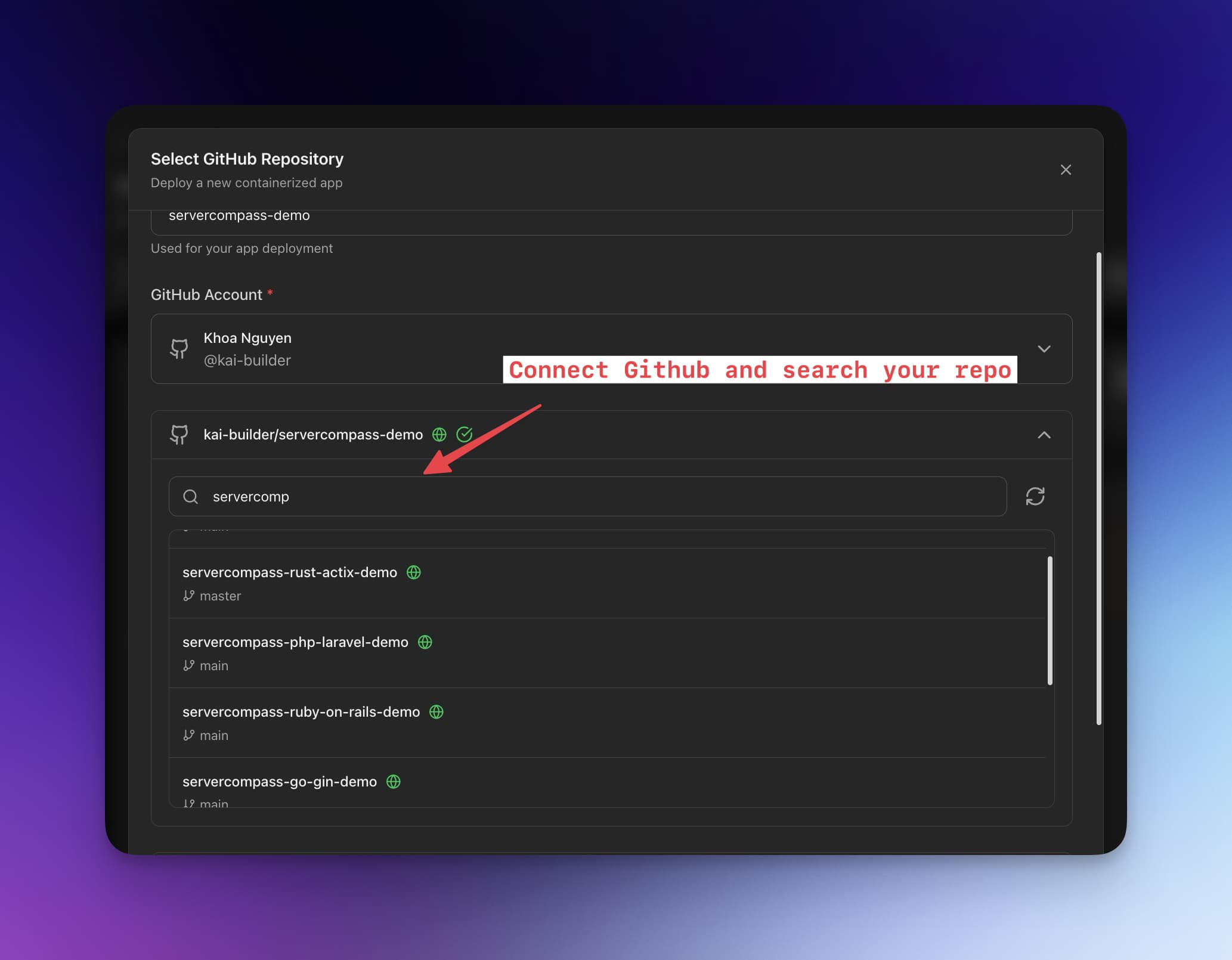 Repository Browser screenshot in Server Compass