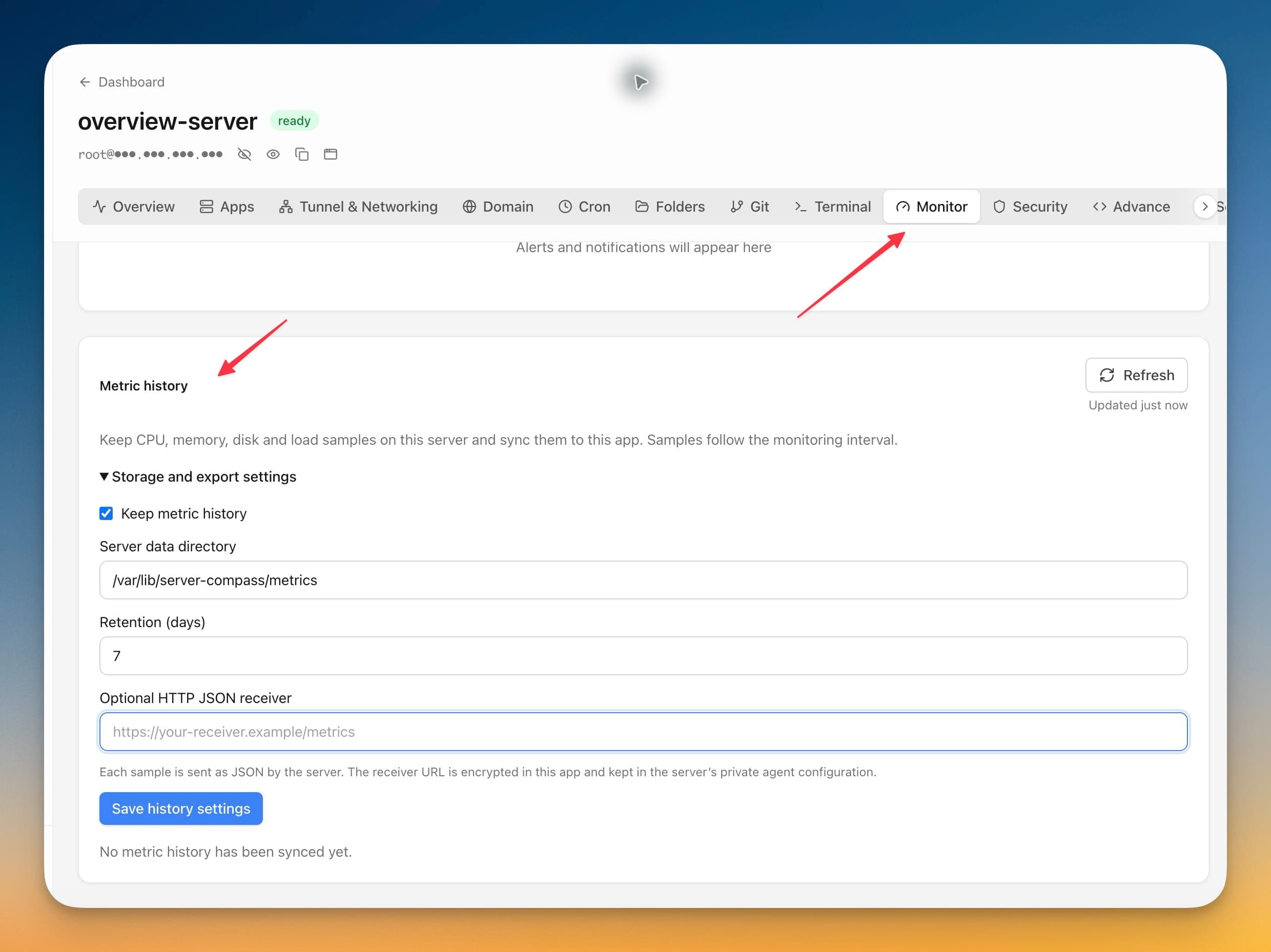 Setting Up Monitoring - Screenshot 4